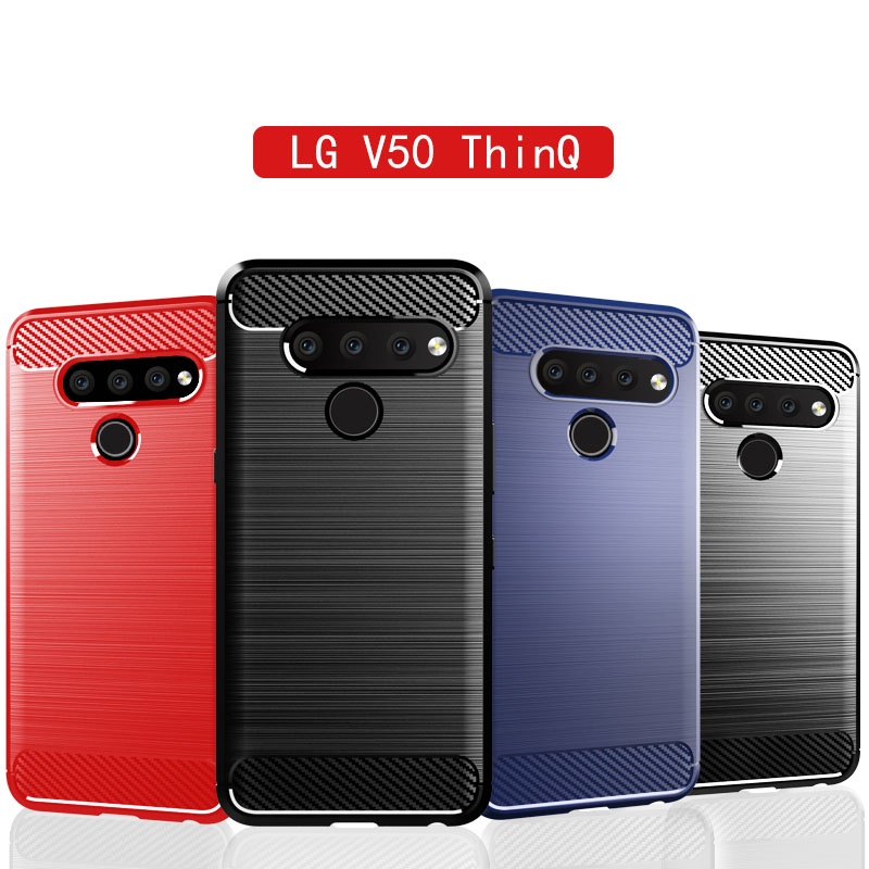 Ốp Điện Thoại Mềm Họa Tiết Sợi Carbon Cho LG V60 V50 V50S V40 V35 V30S V30 V30 + G8 G8S G8X ThinQ