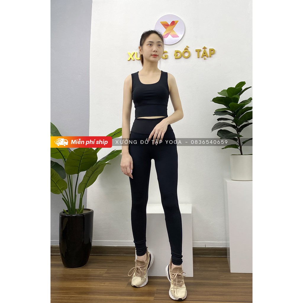 ❤️‍🔥 Ảnh thật 100% ❤️‍🔥 SET BỘ TẬP Yoga, Gym, Aerobic - Bộ tập gym nữ dài màu đen ❤️‍🔥