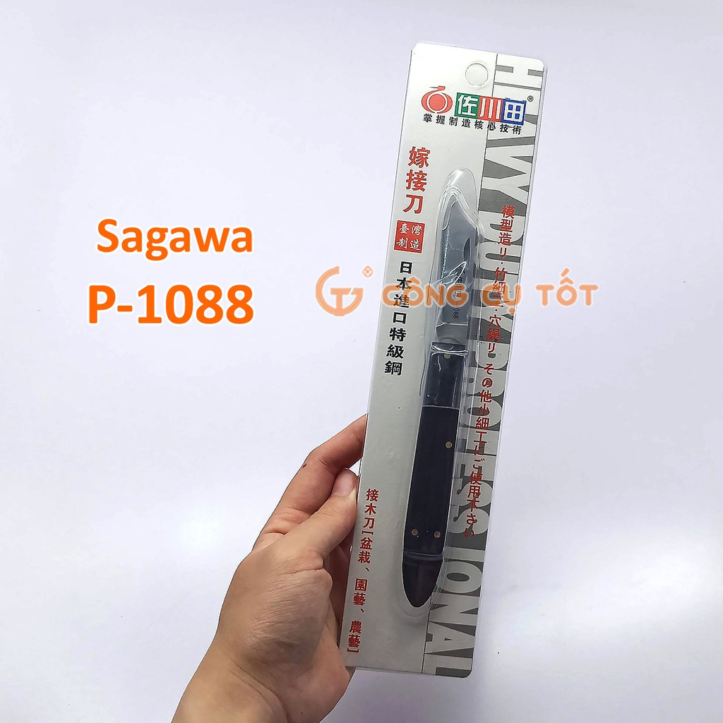 Dao ghép cây chuyên dụng Sagawa P-1088 cán gỗ đen