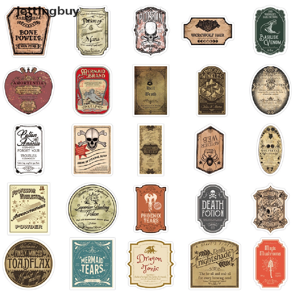 Set 50 miếng dán JETTING QDD hình hoạt hình trang trí vali/ đàn guitar/ laptop/ ván trượt