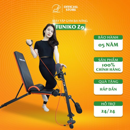 Bảo hành 5 năm ghế tập gym Funiko Z9Hỗ trợ tập gym hiệu quả,chất lượng