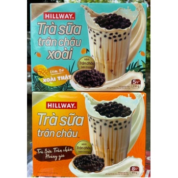 SET 2 HỘP TRÀ SỮA TRÂN CHÂU HOÀNG GIA HILLWAY KÈM GÓI TRÂN CHÂU SIÊU TIỆN LỢI (5 SET)