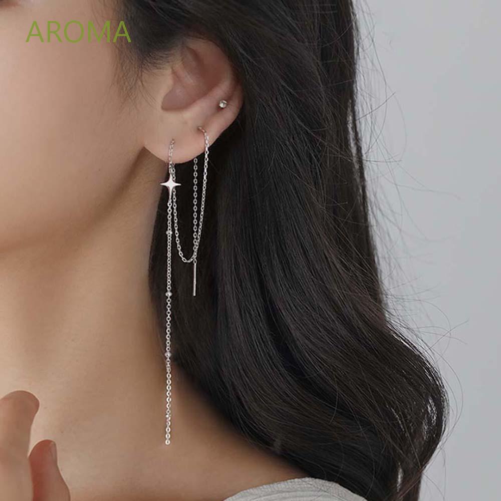 Khuyên tai họa tiết ngôi sao phong cách Hàn Quốc xinh xắn cho nữ