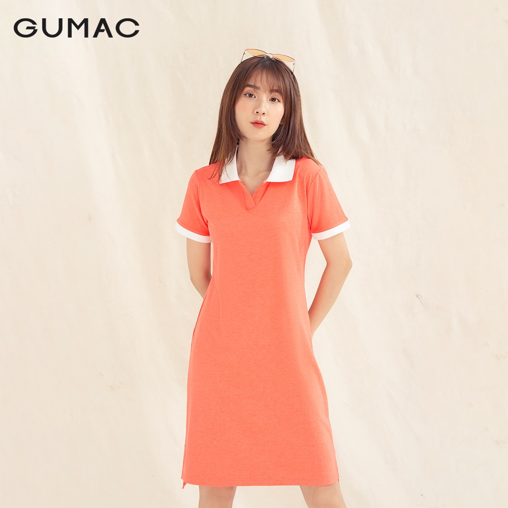[Mã WAGU12 giảm 20% tối đa 50k đơn 150k] Đầm polo nẹp xẻ V DA1008 GUMAC | BigBuy360 - bigbuy360.vn