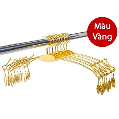 Móc Kẹp Đồ Lót, Kẹp Đồ Bikini Kim Loại Mạ Vàng, Hồng Dây Xoắn 28cm | BigBuy360 - bigbuy360.vn