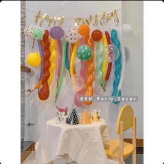 Set bóng xoắn trang trí siêu cưng. Hình thật khách hàng feedback