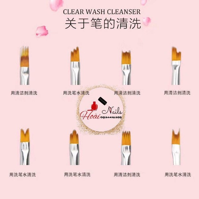 Bộ cọ bản vẽ hoa cán gỗ (8 cây) - Phụ kiện Nail Giá Rẻ