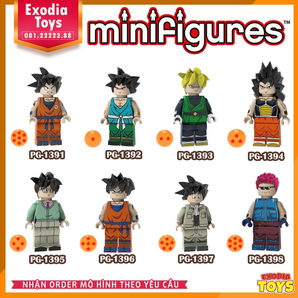 Xếp hình Minifigure nhân vật truyện manga Dragon Ball : 7 viên ngọc rồng - Đồ Chơi Lắp Ghép Sáng Tạo - POGO PG8169