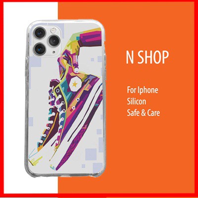 Vỏ ốp hình giày đẹp ngon dáng NCASE Chống sốc, silicon, dẻo, ôm máy cho các loại IPhone NIKPOD00138