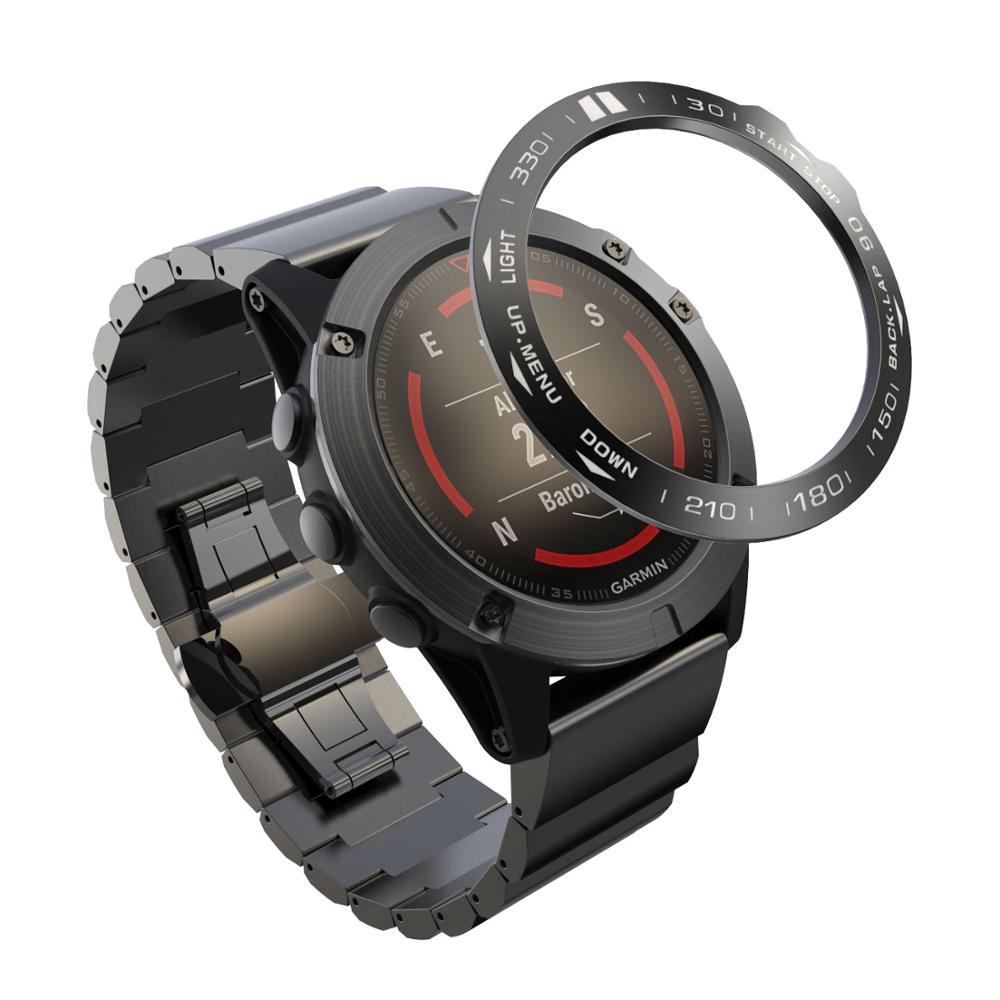 Ốp vòng bezel đồng hồ bằng thép không gỉ cho Garmin Fenix 5x 5xplus 3 3HR