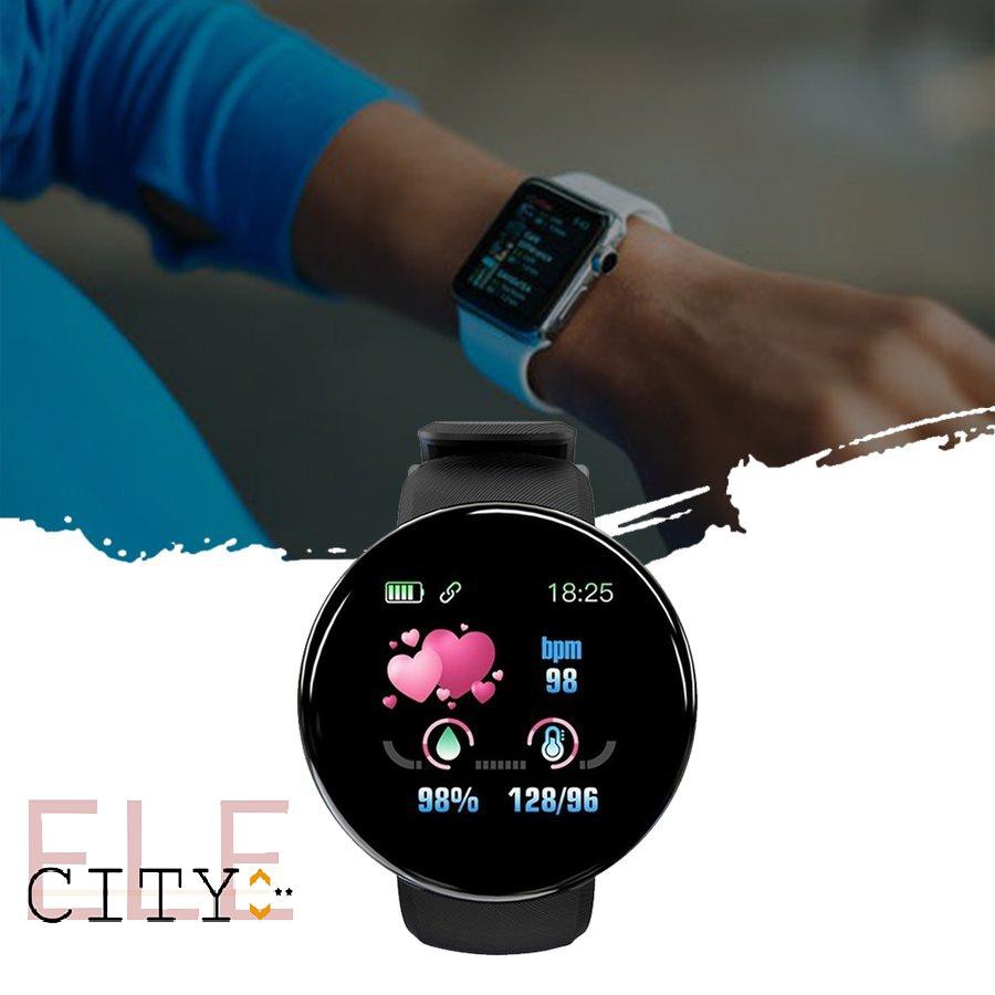 Ele】⚡⚡Đồng Hồ Thông Minh Bluetooth D18 Theo Dõi Thể Thao Chống Nước Cho Nam Và Nữ Đồng Hồ Cho Hệ Thống IOS