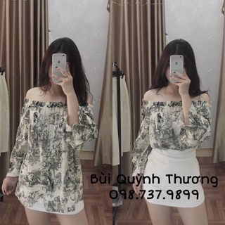 Áo trễ vai hoa