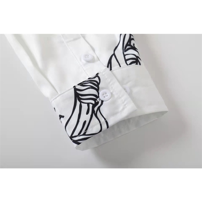 Áo Sơ Mi Tay Dài In Họa Tiết VERSACE Dễ Phối Đồ Thời Trang Unisex