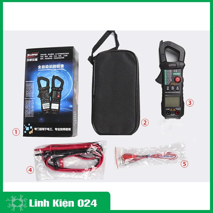 Đồng hồ kẹp dòng Winapex ET8204, kìm kẹp dòng kỹ thuật số màn hình LCD đo điện vạn năng