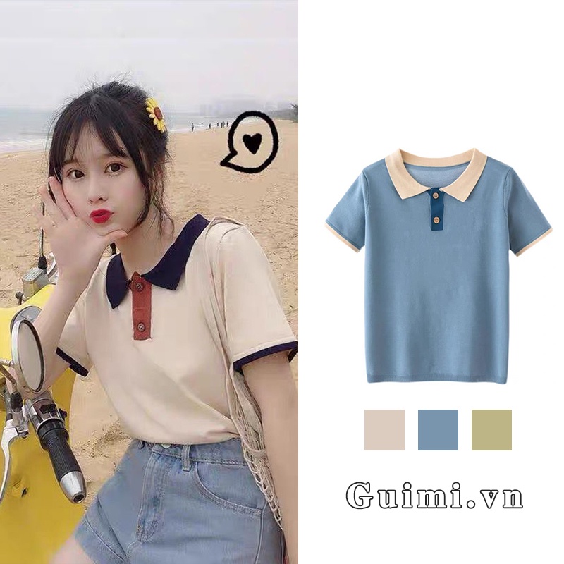 Áo thun NZN tay ngắn dáng rộng phong cách cổ điển Hàn Quốc dành cho nữ với 3 màu tùy chọn