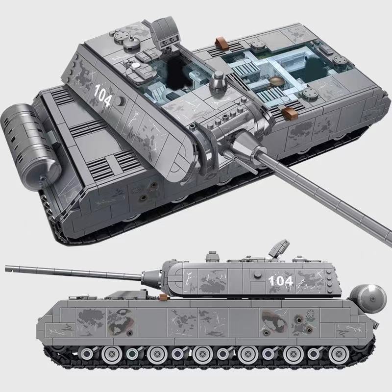 Mẫu Lắp Ráp Siêu Xe tăng Panlos 628009 2127Pcs Panzer VIII Maus German Heavy Tank