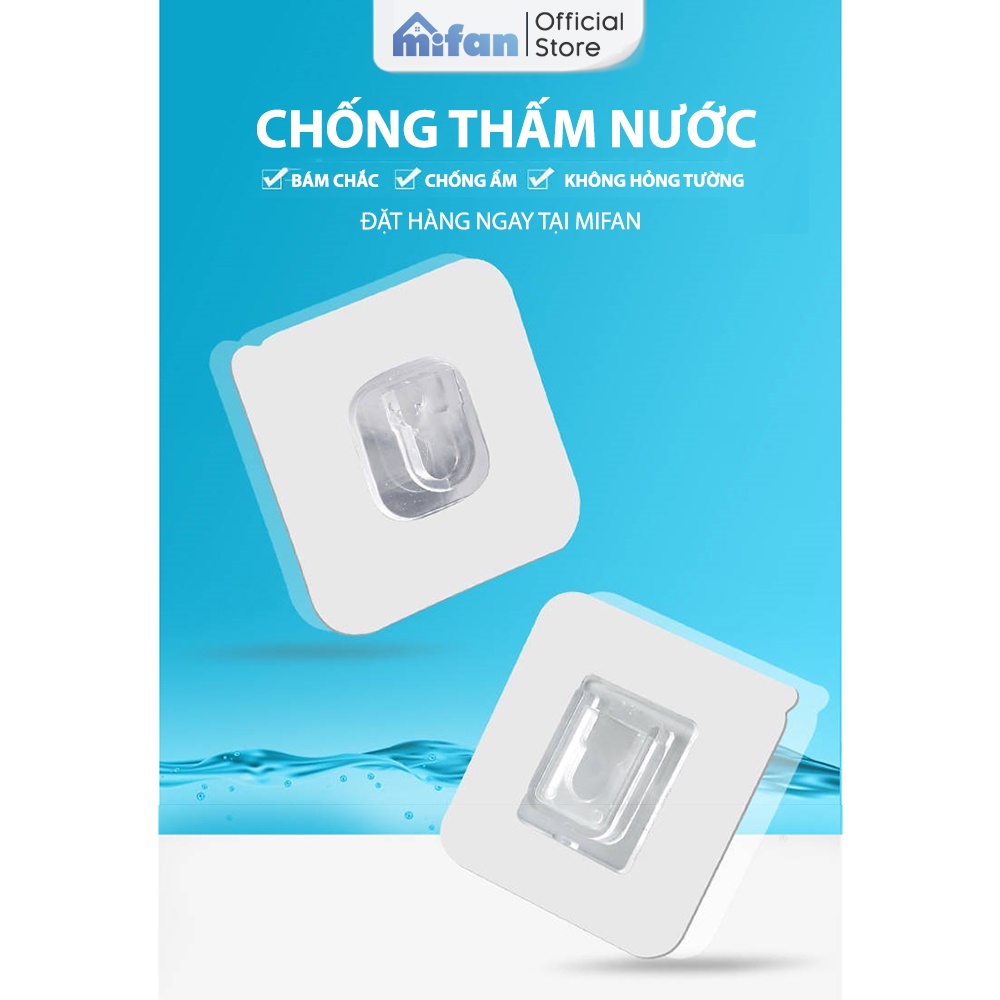 Bộ Miếng Dán Tường Móc Cài Đa Năng Treo Kệ, Treo Tranh, Treo Đồ Cao Cấp - Miếng Dán Chữ U - Dính Siêu Chắc - MIFAN