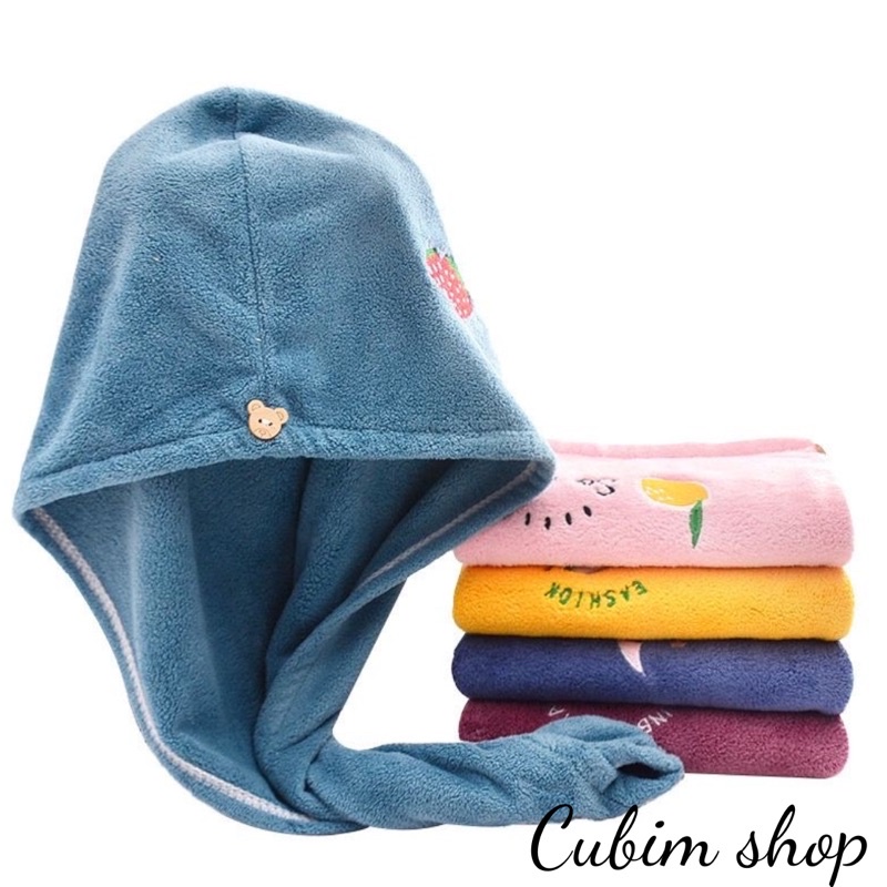 Khăn quấn tóc siêu thấm hút nhanh khô, tiện lợi chất liệu mềm mại, thân thiện với môi trường