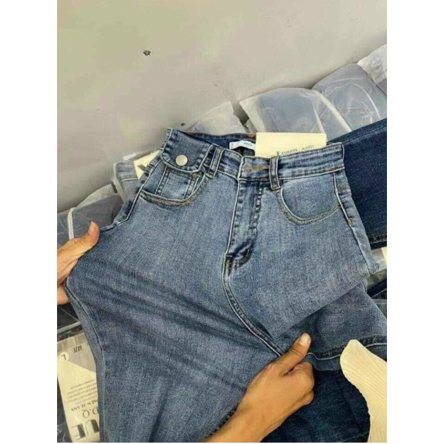 Quần Jeans ôm cạp cao nắp lệch siêu hot (có ảnh thật)