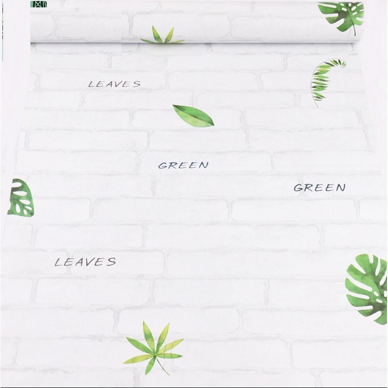 10m x 45cm giấy dán tường có sẵn keo - NHIỀU MẪU GẠCH ĐÁ AUG005