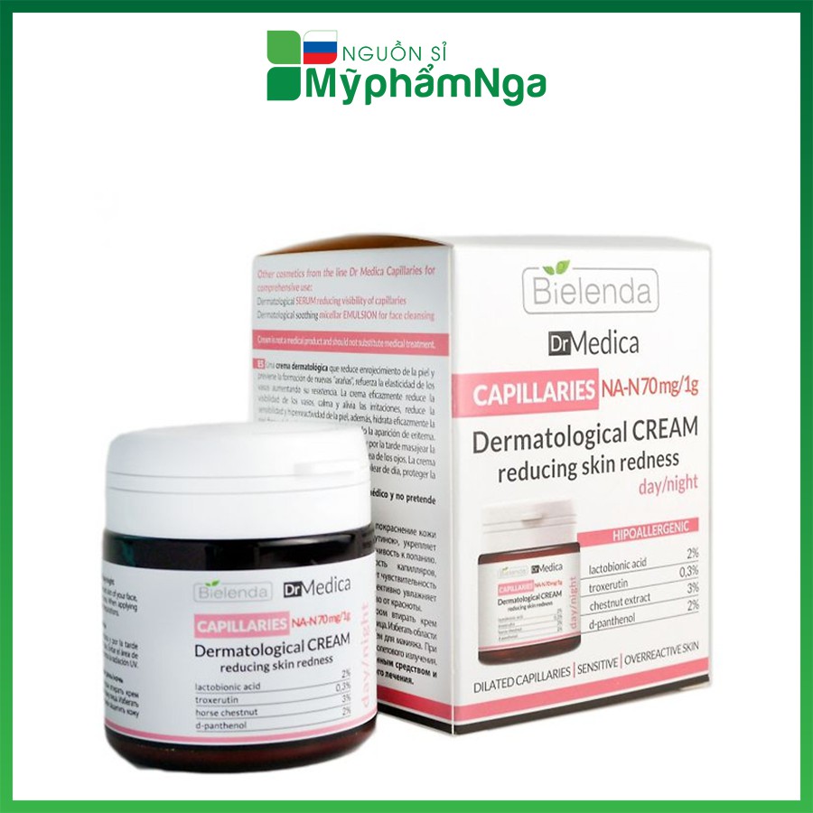 Kem dưỡng Bielenda Dr Medica cho da mỏng đỏ, giãn mao mạch, nhạy cảm