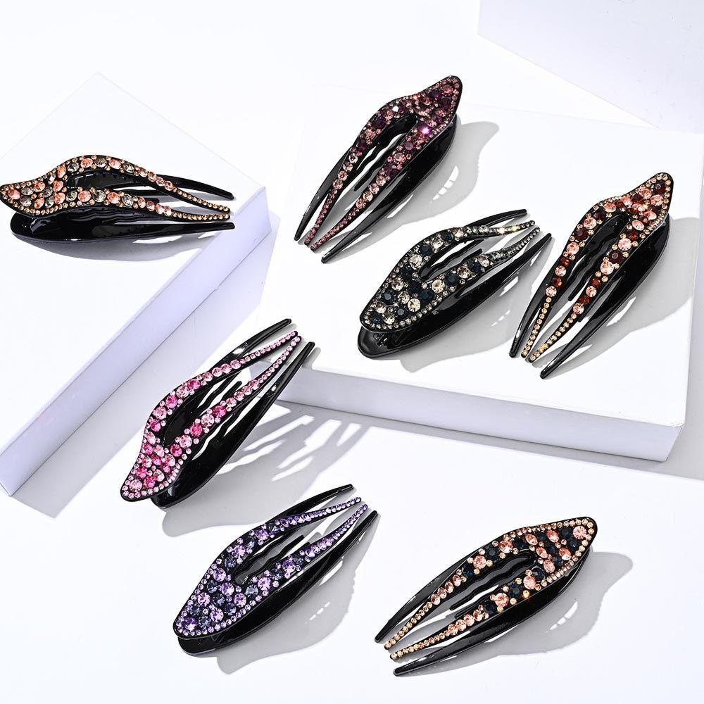 Kẹp Tóc Mỏ Vịt Rỗng Thanh Lịch VANES1 Cho Nữ