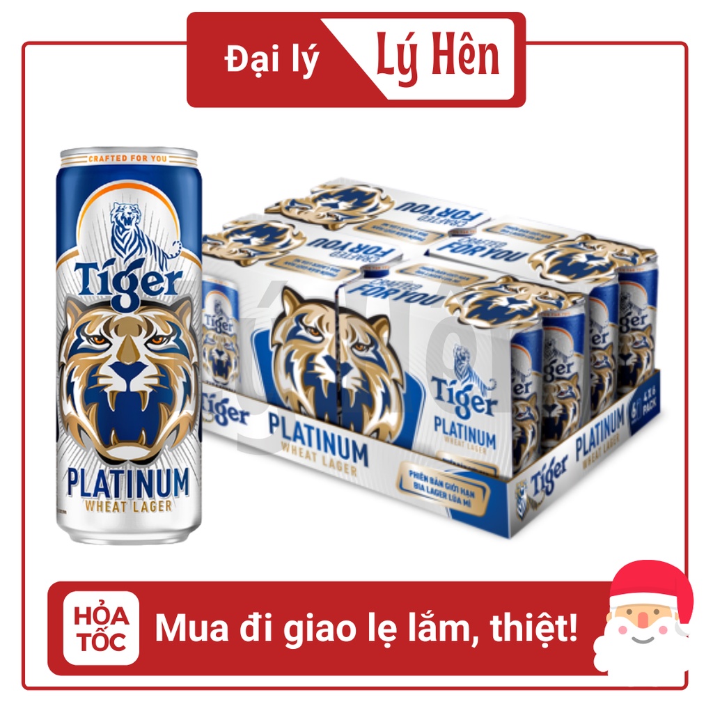 Thùng 24 Lon Cao Bia Tiger Platinum - Mới 330ml/Lon HSD Tháng 04/2022