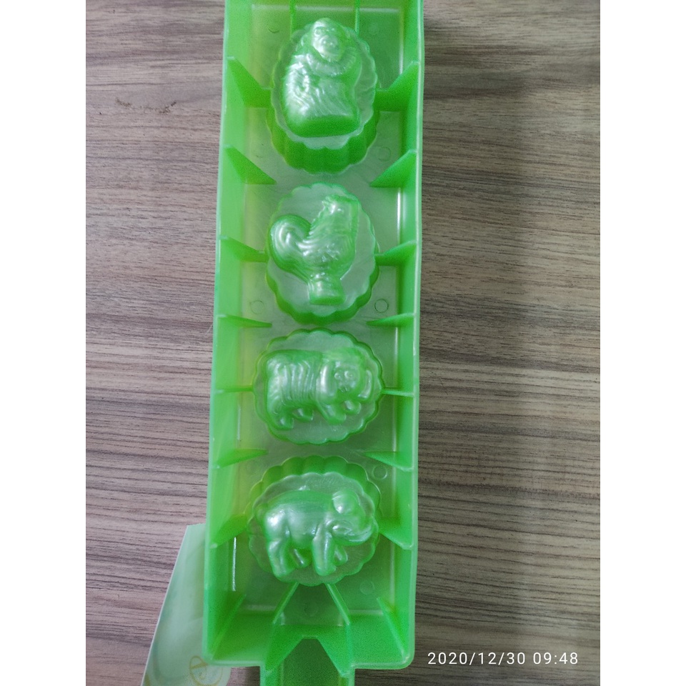Bộ 3 khuôn làm bánh in, bánh phục linh 12 con giáp