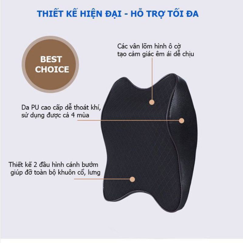Gối tựa cao su non chất lượng châu âu cho vẻ sang trọng của xế yêu