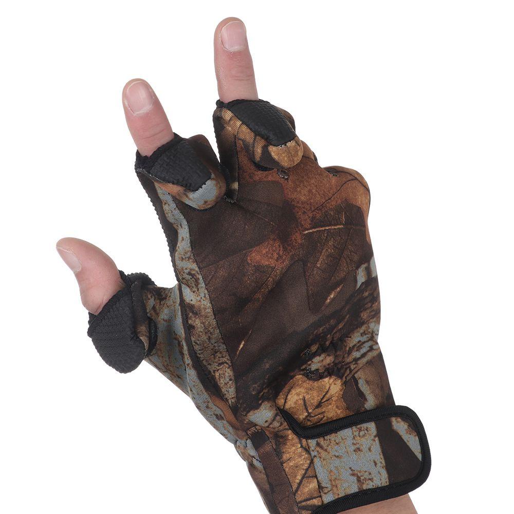 Găng Tay Câu Cá 3 Ngón Bằng Da PU Chống Trượt Thoải Mái