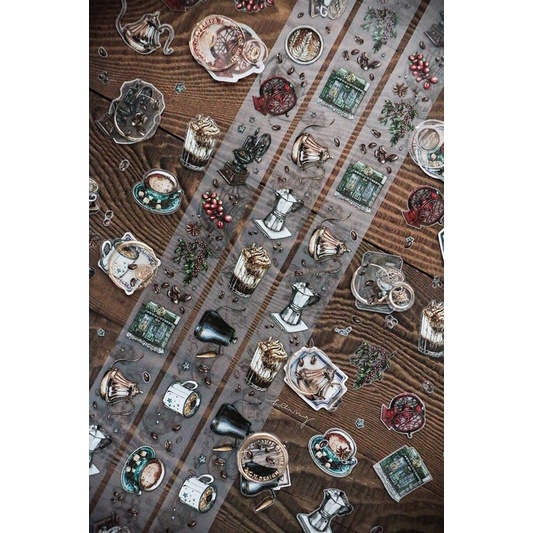 LCN - Chiết lẻ chu kỳ 50cm cuộn Pet Tape Coffee Shop