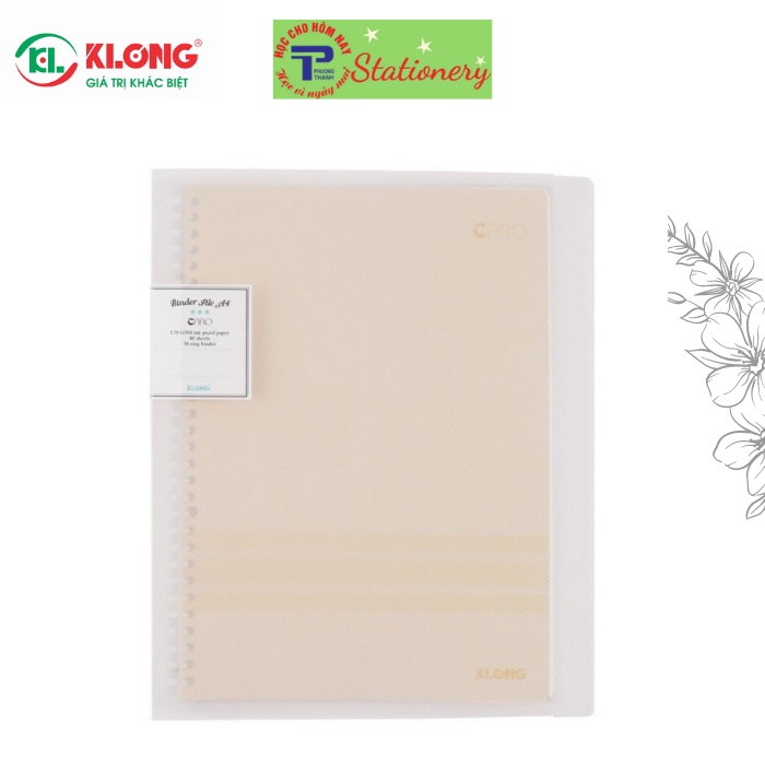 Sổ Klong Caro file nhựa kẹp còng A4 - 80 tờ ; MS: 540