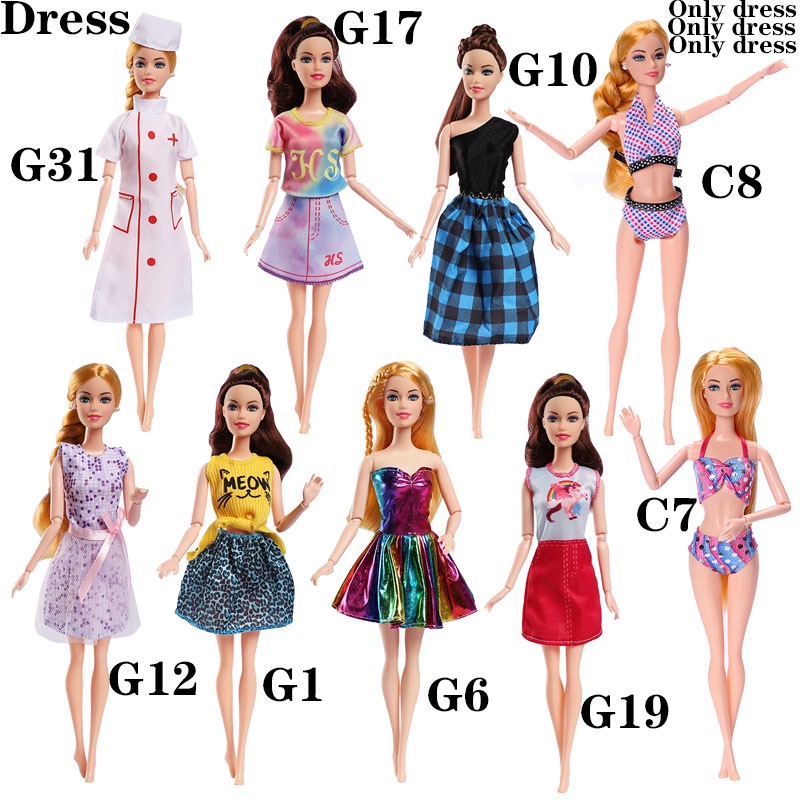 Trang phục xinh xắn nhiều kiểu tùy chọn cho búp bê kích thước 1/6 28cm