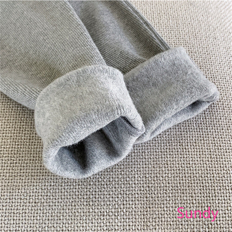 Quần Legging Vải Nhung Mỏng Ấm Áp Thời Trang Cho Nữ