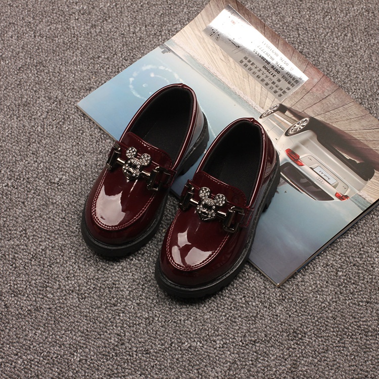 Giày da đế mềm phong cách Anh Quốc thời trang xuân thu 2021 cho bé