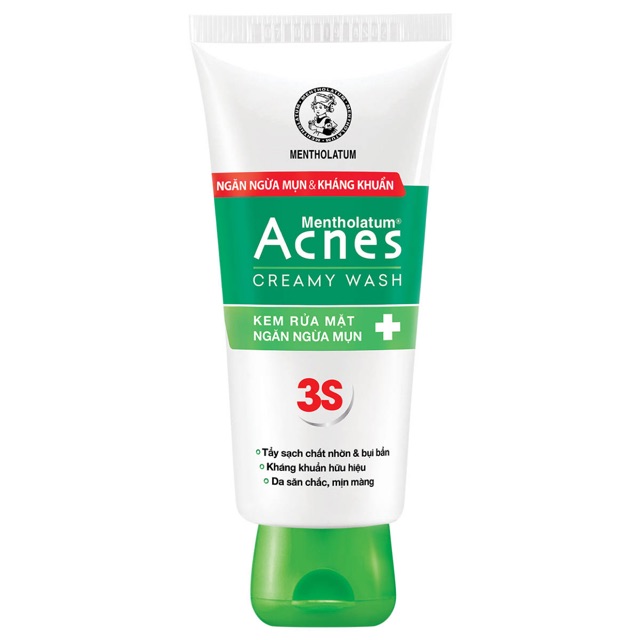 Kem Rửa Mặt Acnes Creamy Wash 3s Ngăn Ngừa Mụn