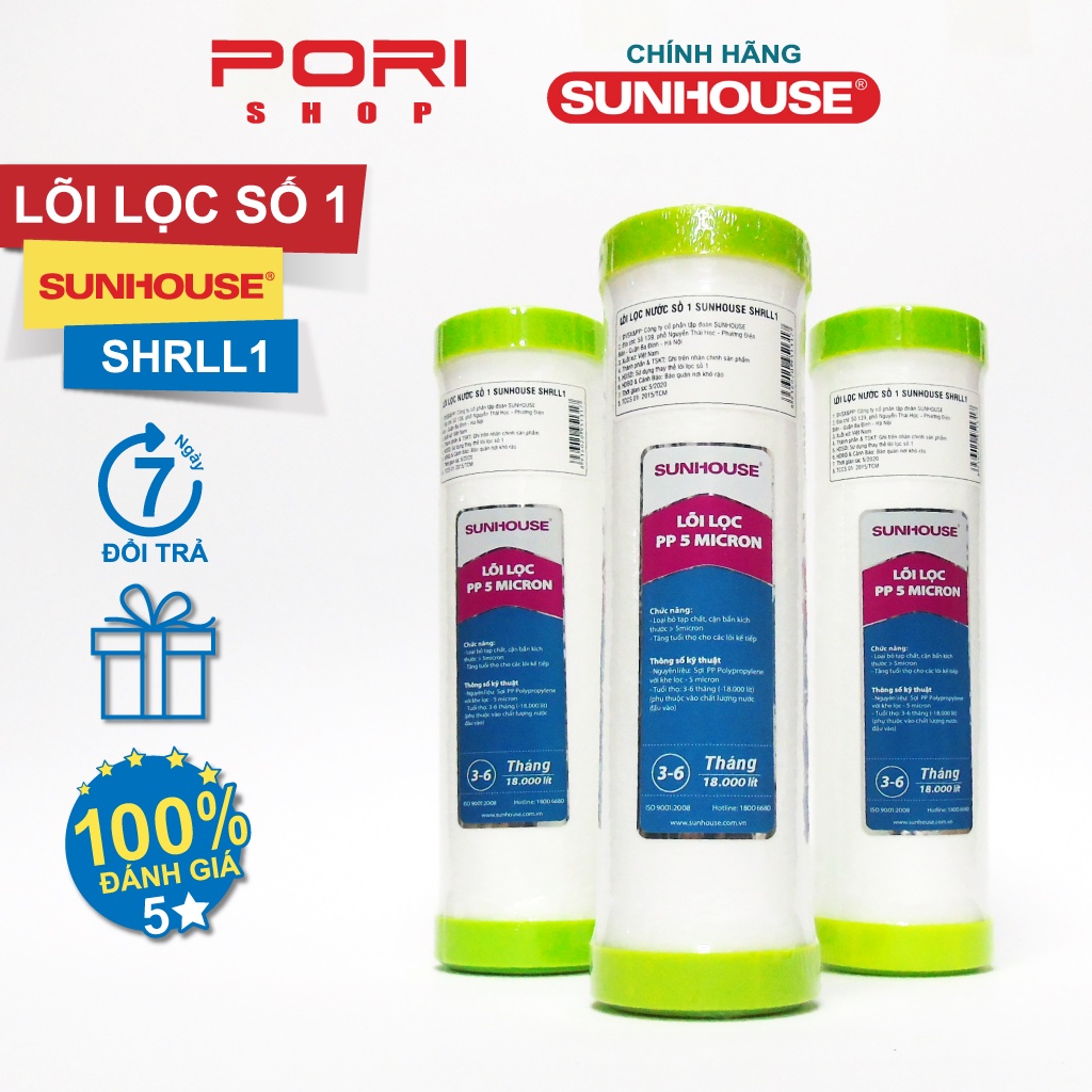 Lõi Lọc Nước Số 1 SUNHOUSE PP 5 Micron - SHRLL1