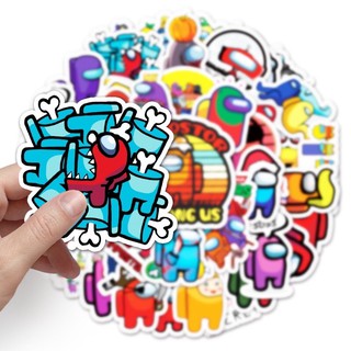 Bộ 50 stickers Among Us Retro chống thấm nước