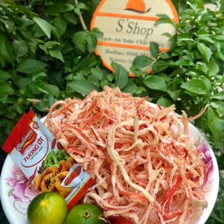 Mực hấp nước dừa Nha Trang nhà làm hộp 200g