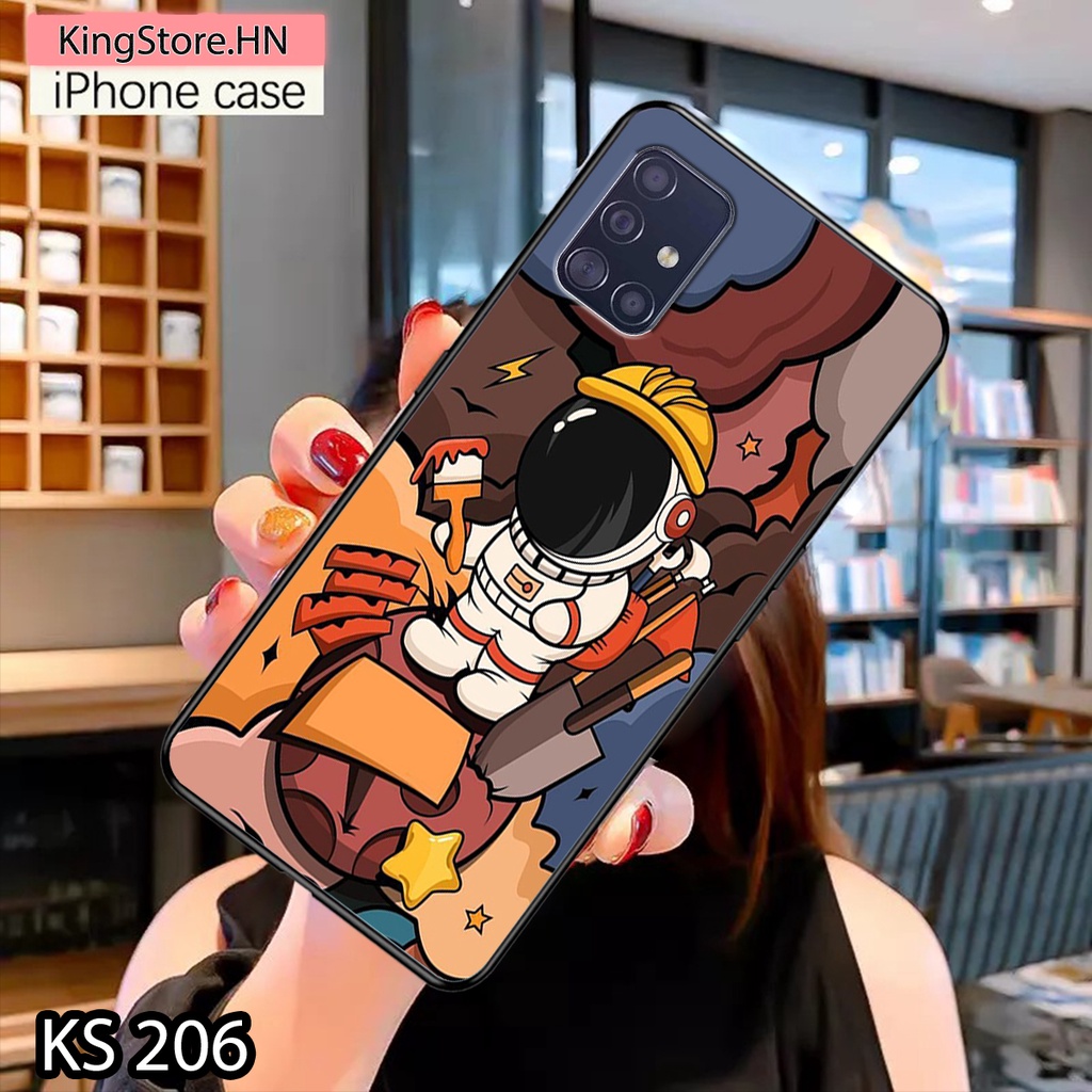 Ốp lưng Samsung Galaxy S6/S6 Edge/S7/S7 Edge in hình Vũ trụ Phi hành gia_Ốp SS S6/S6E/S7/S7E
