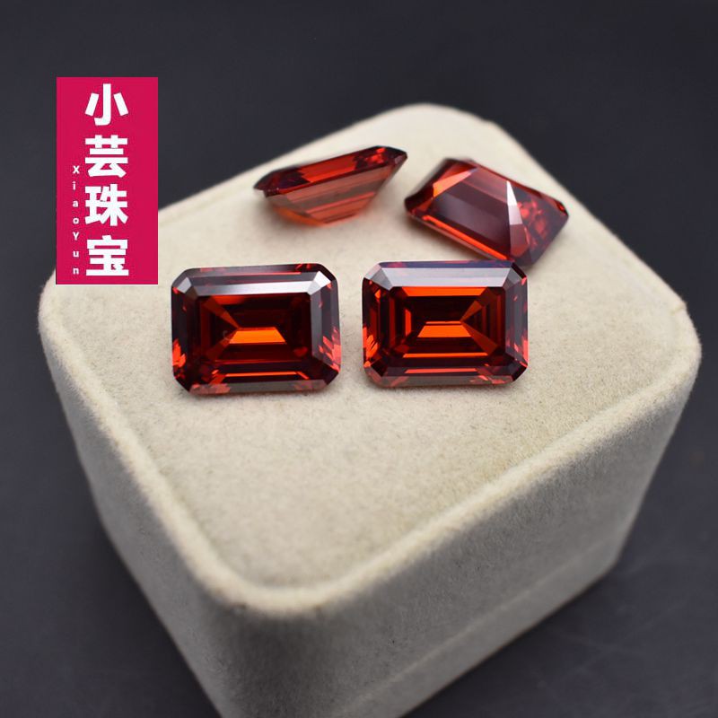 Nhẫn Đính Đá Garnet Đỏ Tự Làm Dành Cho Nam Và Nữ