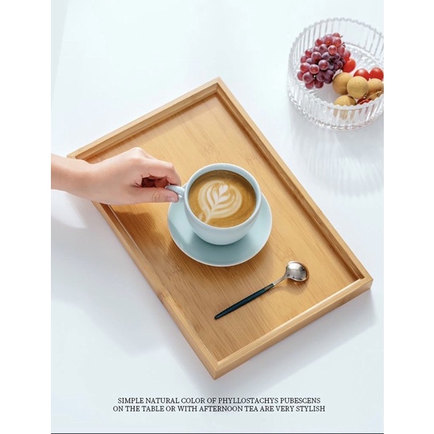 Khay gỗ tre decor