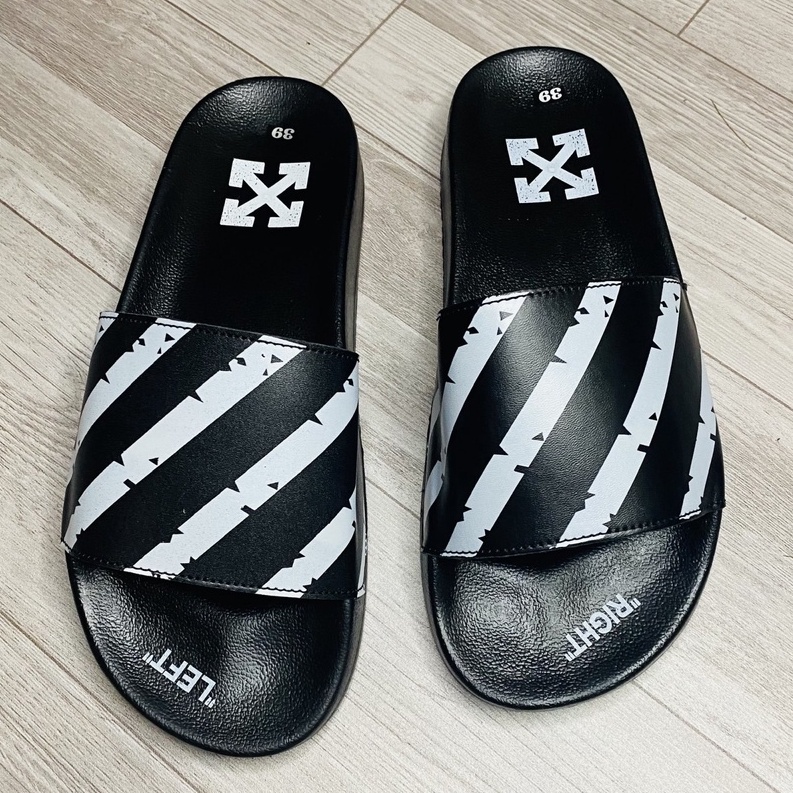 Dép quai ngang Nam nữ Off White, Dép lê Off White Sandal, Chất liệu đế Cao su đúc, nhiều mẫu DuSo