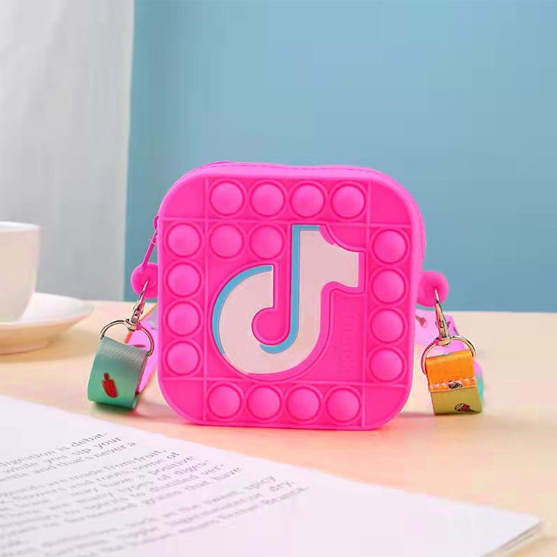 Túi Đeo Vai Bằng Silicone Đựng Tiền Xu Giảm Căng Thẳng Dành Cho Trẻ Em