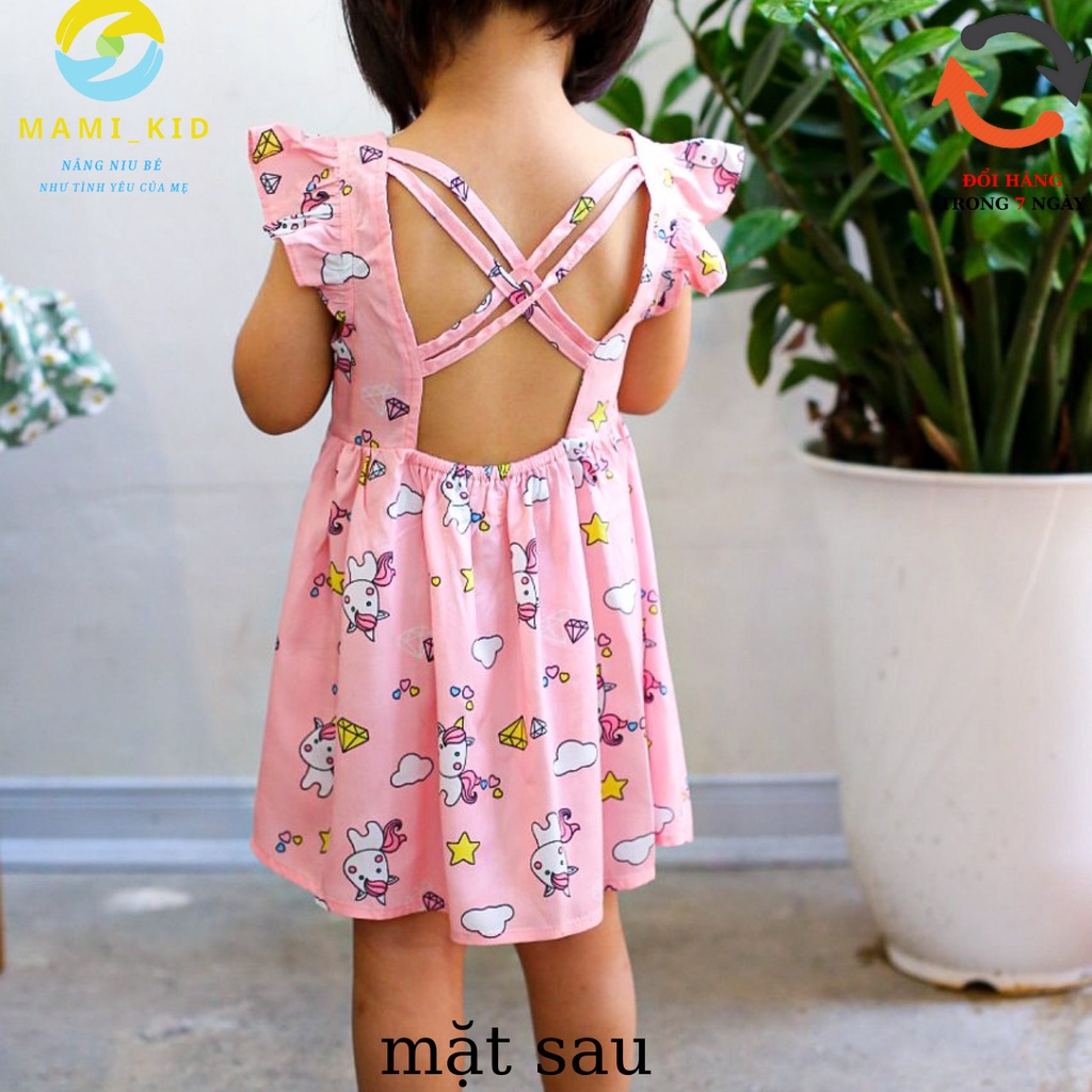 váy xinh cho bé gái 1-7 tuổi vải LANH LỤA loại đẹp, 12-25kg, mamikid
