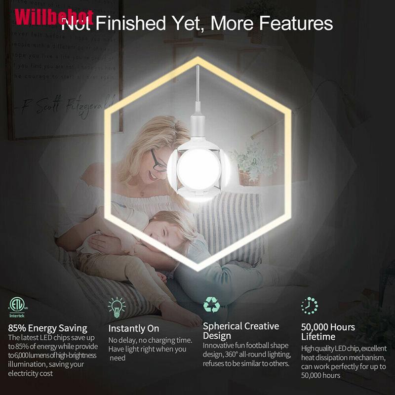 Bóng Đèn Trần Siêu Sáng E27 40W Hình Đĩa Bay Ufo