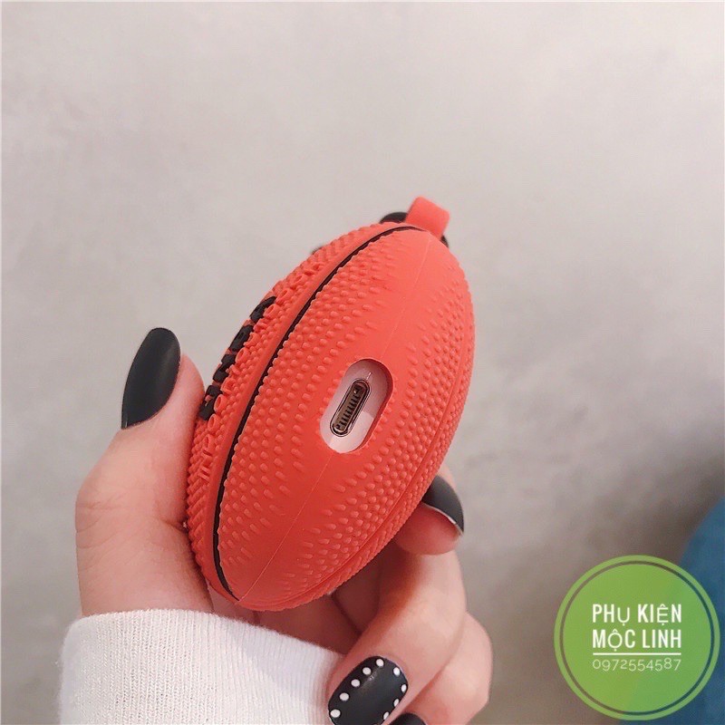 ☘️Tặng kèm móc treo☘️Airpod 1 2- Vỏ bao bọc Football Cover đựng tai nghe không dây Ảipod Bóng rổ -Bóng đá