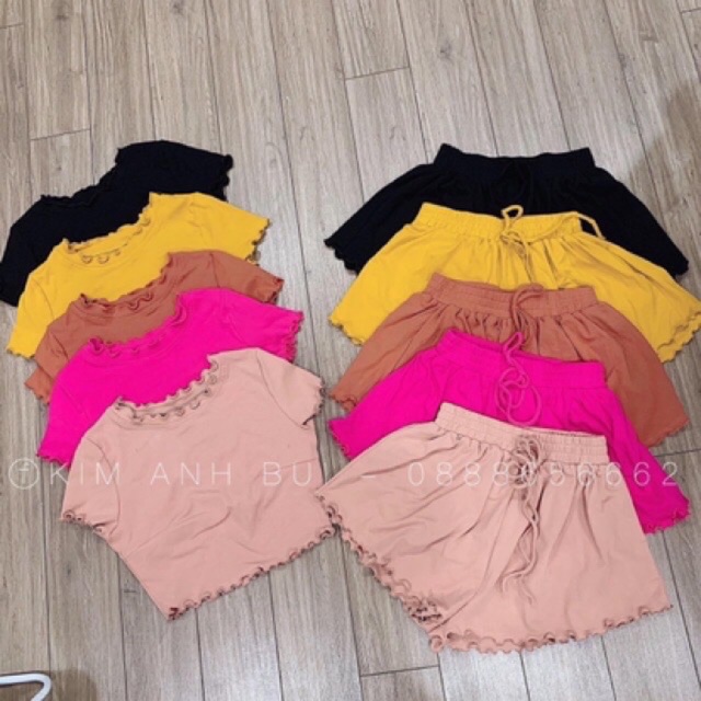 SÉT BỘ ĐÙI ÁO CROPTOP