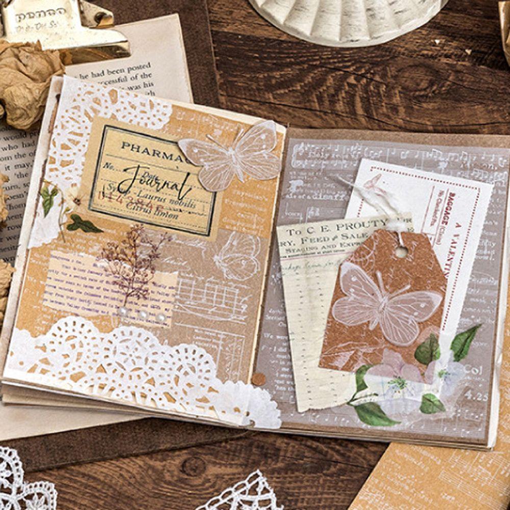 AUGUSTINA Giấy Note Thủ Công DIY Phong Cách Retro Đa Ứng Dụng