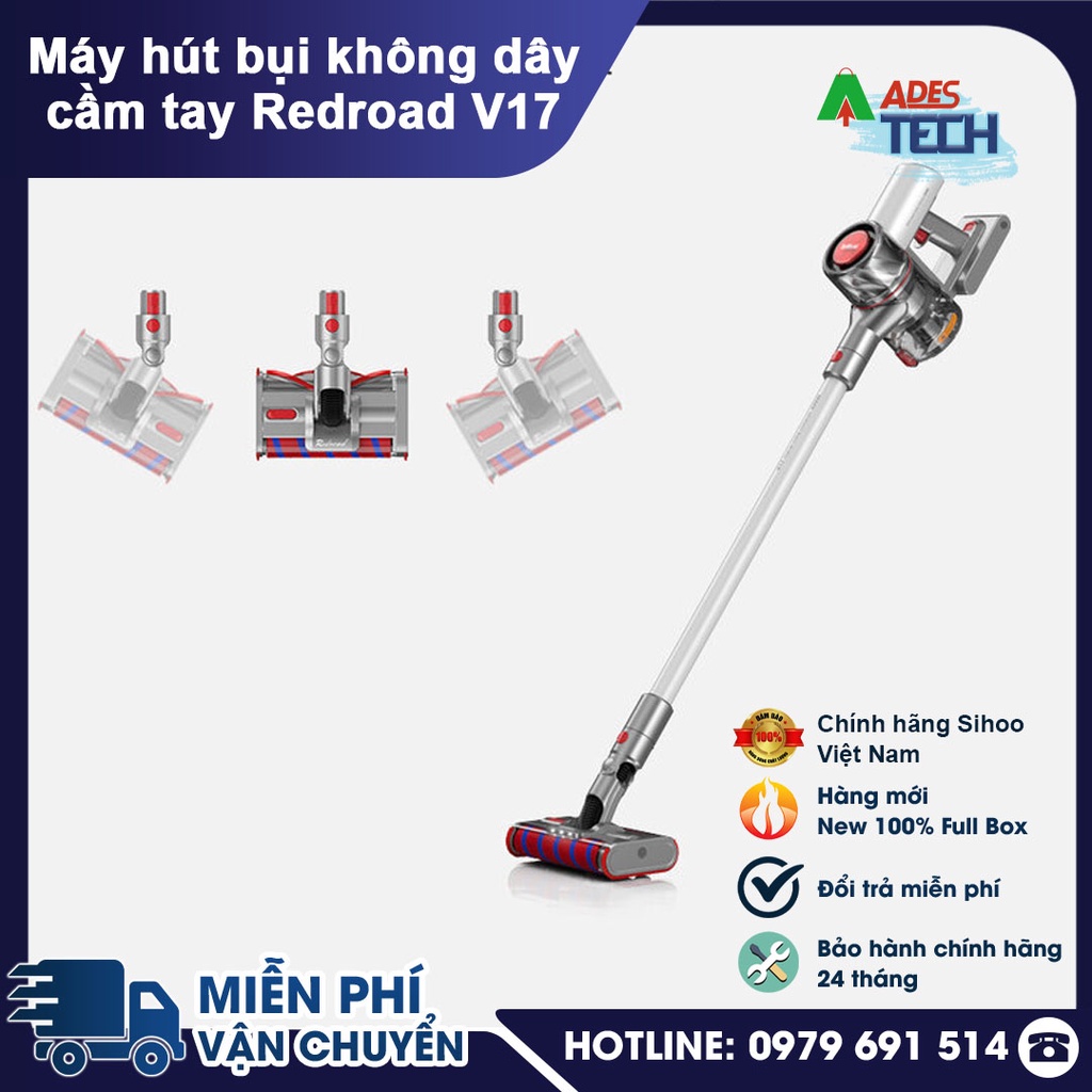 Máy Hút Bụi Cầm Tay Redroad V17 / Redroad V17 Lite | Máy Hút Bụi Không Dây Xiaomi-Bảo Hành 24 Tháng